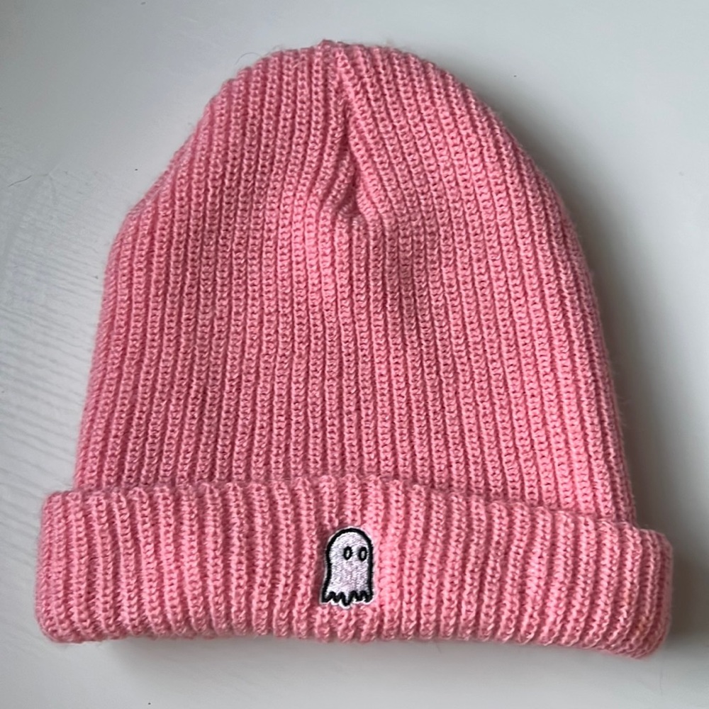Lonely Ghost Pink Beanie Hat